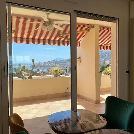 Mansfield Vue Carte Postale Terrasse Piscine Calme Port A 200M A Pied Appartement Menton Buitenkant foto